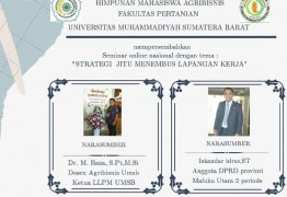 HimAgri Faperta UMSB Sukses Melaksanakan Seminar Online Nasional