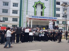 Aksi Mahasiswa UMSB Tolak Revisi UU KPK