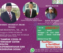 BEM-FAI UMSB Mengadakan Diskusi Interaktif Online ditengah Pandemic Covid-19.