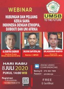 Webinar Internasional dengan tema Hubungan dan Peluang Kerjasama Indonesia dengan Ethiopia, Djibouti dan Uni Afrika