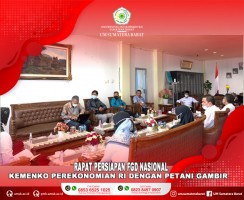 UM SUMATERA BARAT AKAN GELAR FGD TINGKAT NASIONAL DENGAN KEMENKO PEREKONOMIAN RI BERSAMA PETANI GAMBIR