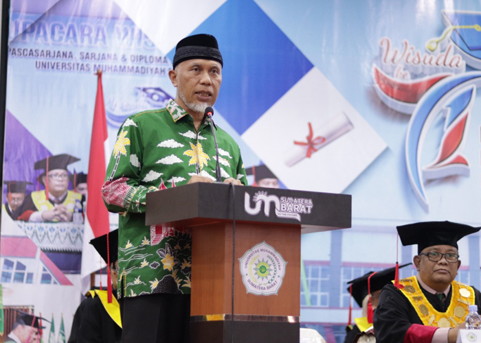 Hadiri Wisuda Ke-71 UM Sumatera Barat, Ini Pesan Gubernur Sumbar