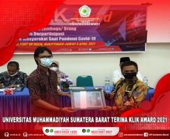 UNIVERSITAS MUHAMMADIYAH SUMATERA BARAT RAIH KLIK AWARD KARENA SUKSES MEMBANGUN KAMPUNG SARUGO