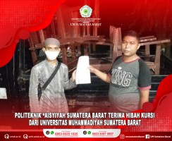 POLITEKNIK ‘AISYIYAH SUMATERA BARAT TERIMA HIBAH KURSI DARI UNIVERSITAS MUHAMMADIYAH SUMATERA BARAT