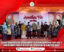 HARI KEEMPAT RAMADHAN FAIR YANG DI LAKONI FAKULTAS KESEHATAN UM SUMATERA BARAT, TURUT DIHADIRI OLEH BUPATI KABUPATEN AGAM