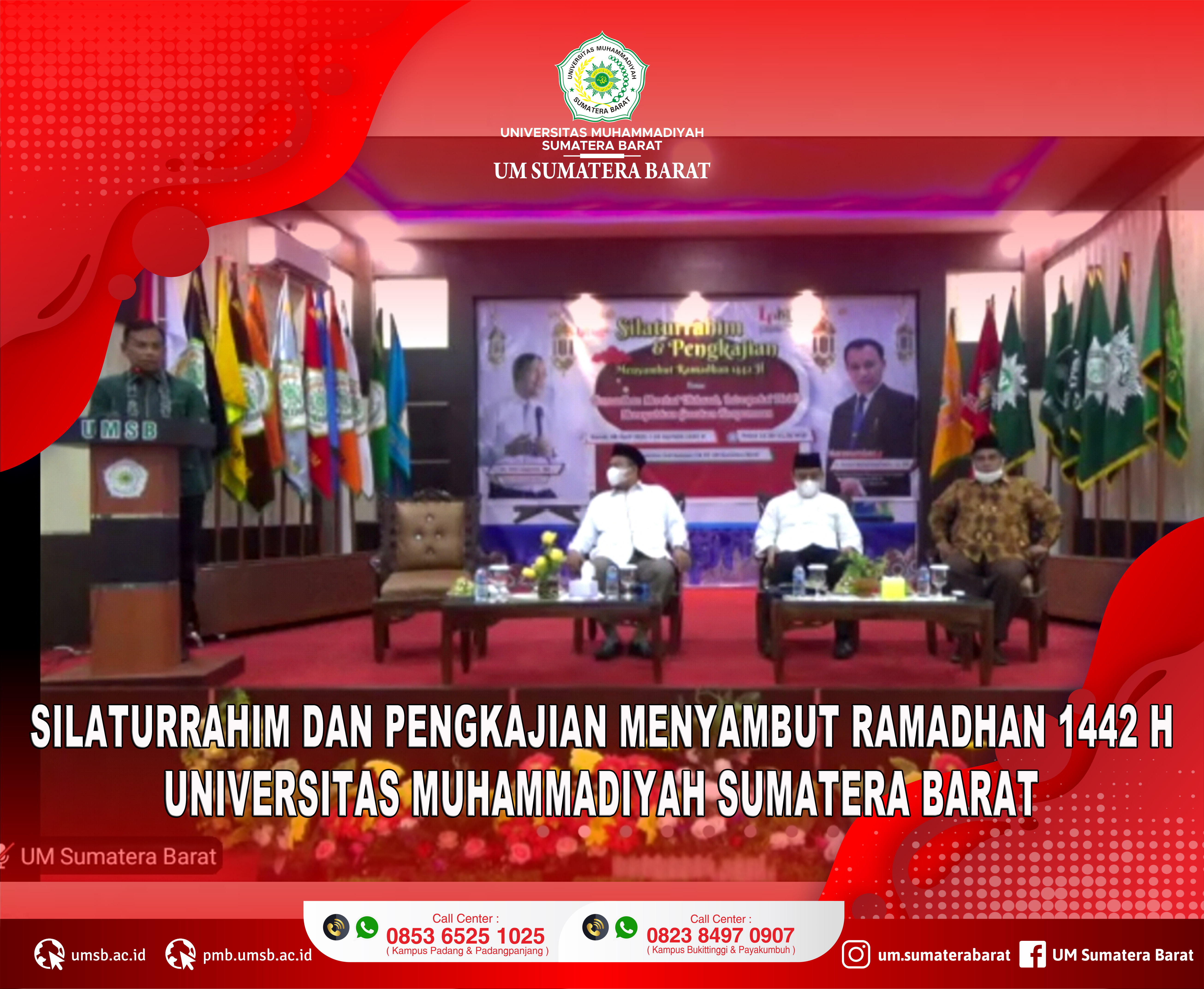 PERERAT UKHUWAH, UNIVERSITAS MUHAMMADIYAH SUMATERA BARAT GELAR SILATURRAHIM DAN PENGKAJIAN MENYAMBUT RAMADHAN 1442 H