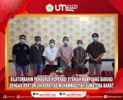 SILATURRAHIM PENGURUS KOPERASI SYARIAH KAMPUANG SARUGO DENGAN REKTOR UNIVERSITAS MUHAMMADIYAH SUMATERA BARAT