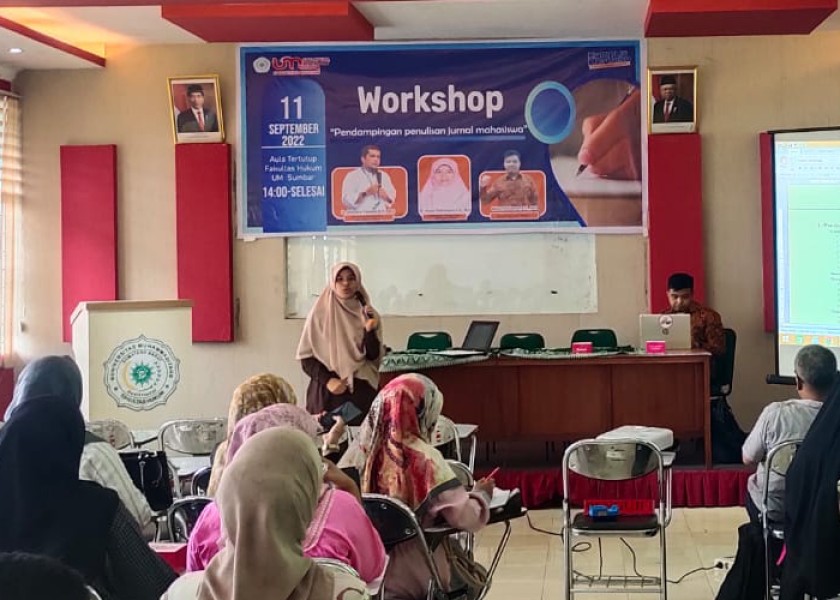 Workshop Pendampingan Jurnal Mahasiswa Fakultas Hukum