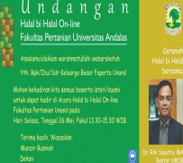 Rektor UMSB mengisi ceramah dalam kesempatan Halal bihalal Fakultas Pertanian Universitas Andalas 