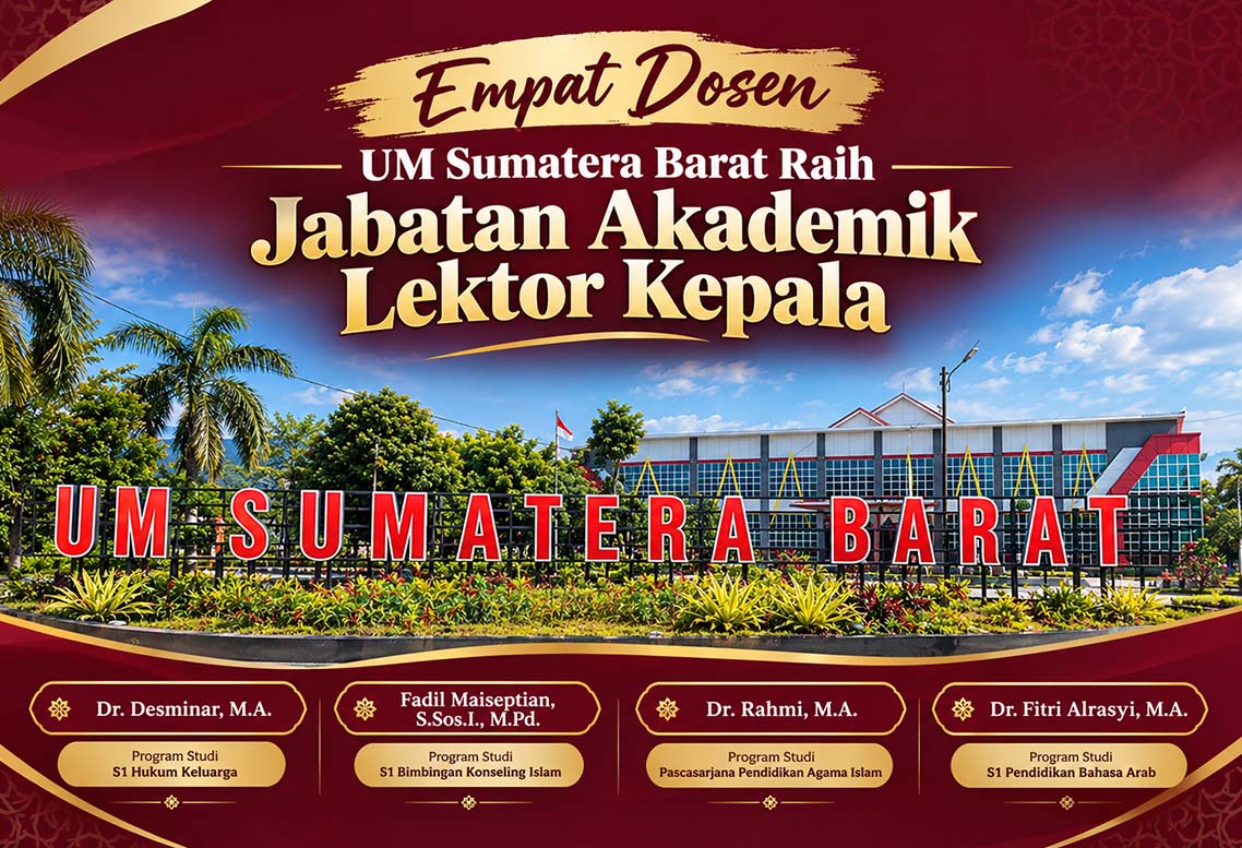 Empat Dosen UM Sumatera Barat Raih Jabatan Akademik Lektor Kepala