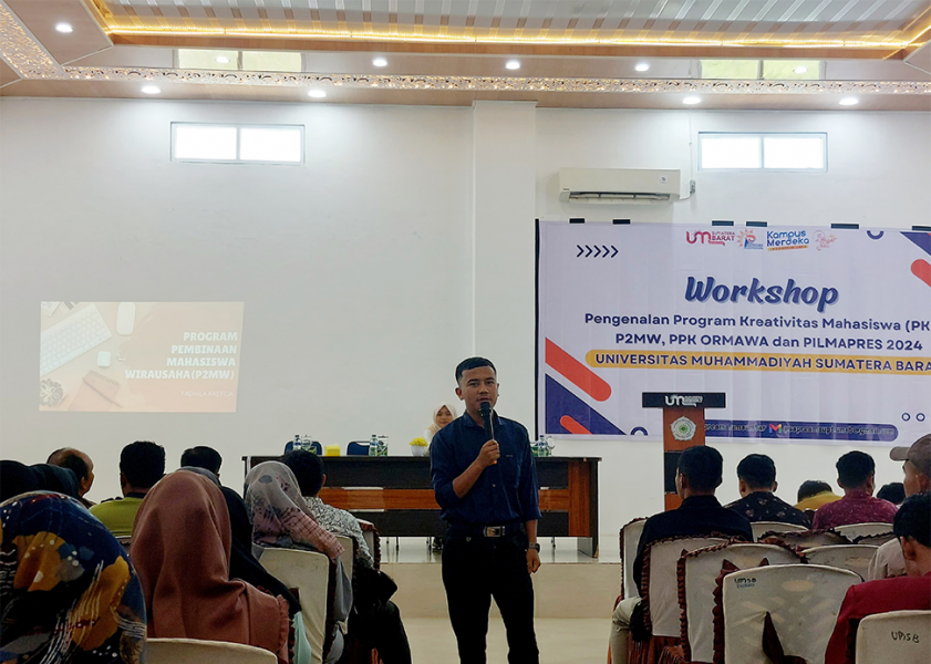 PUSPRESMA UM Sumatera Barat Menggelar Workshop Pengenalan Program Kreativitas Mahasiswa
