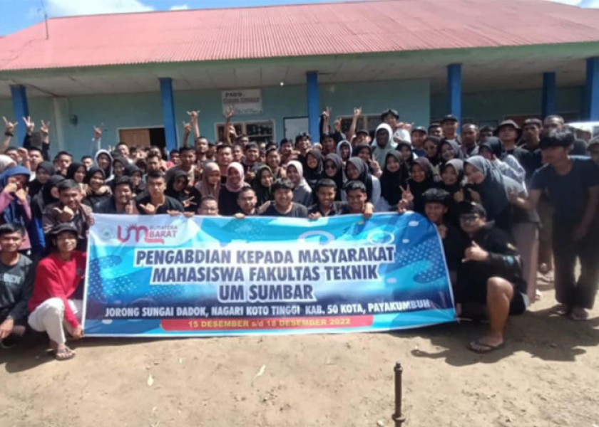 Fakultas Teknik UM Sumatera Barat Laksanakan Pengabdian Kepada Masyarakat Di Kampung Sarugo