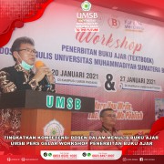 TINGKATKAN KOMPETENSI DOSEN MENULIS BUKU AJAR, UMSB PRESS GELAR WORKSHOP PENERBITAN BUKU AJAR
