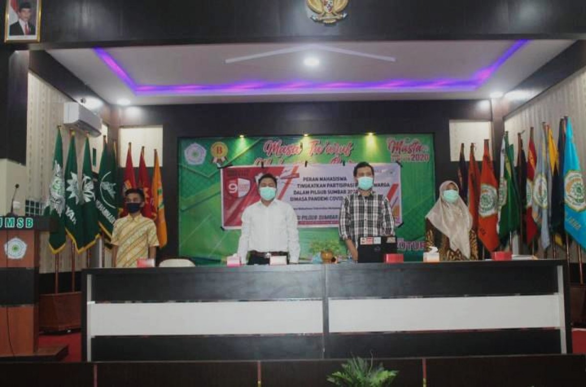 Badan Eksekutif Mahasiswa Universitas Muhammadiyah Sumatera Barat (BEM-UMSB) melakukan kegiatan sosialisasi bersama KPU Kota Padang KPU Goes to Campus (KGTC)